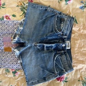 AGOLDE Cutoff Denim Shorts